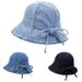 Hot Sale Denim Bucket Hats for Women Korea Cute Bow Strap Cotton Fisherman Cap Outdoor Sunscreen Basin Caps Girls Versatile Retro_mkmklike.com