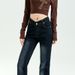 American Retro Style Low-waist Flared Jeans For Women, 2026 Spring New V-waist Stretchy Bell-bottom Pants_mkmklike.com