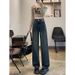 Women's Straight-leg Jeans, 2026 New Model, High-waisted, Petite-friendly, Wide-leg Pants, Leg-lengthening Design,_mkmklike.com