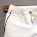 Men's Slim Fit Patchwork Denim Shorts Casual Streetwear 5 Inch Inseam Stretch Comfort Summer White And Black_mkmklike.com
