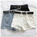 High-Waisted Slimming Ripped Denim Shorts for Women Korean Style Loose Fitting Wide Leg A-Line Hot Pants Perfect for Summer 2020_mkmklike.com