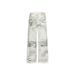 American Retro Street Style Distressed Denim Jeans With Whiskers, Unisex, Loose And Casual, Pleated Straight Leg Wide Leg Pants_mkmklike.com