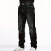 Men's Slim Fit Stretch Jeans - Classic Black & Gray Straight Leg Casual Denim Pants For Everyday Wear_mkmklike.com