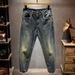 Large Size Men's Clothing Quality Spring And Autumn New Jeans Men's European And American Style Wind Yellow Mud Retro Jeans Men's Washed Men's Pants_mkmklike.com