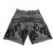 Men's Clothing Summer New Washed Black And Gray Men's Denim Shorts Slim Fit Elastic Ink Splash Hole Patch Shorts_mkmklike.com