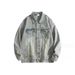 Loom 2025 European American Washed Vintage Denim Jacket Retro Stylish Workwear Turn-down Collar Loose Trendy Brand Top For_mkmklike.com