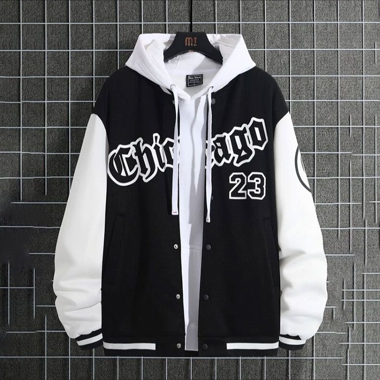 Men's Clothing Spring and Autumn fashion brand American high street Pu Shuai Youth Men's Baseball jacket men's loose casual jacket men_mkmklike.com