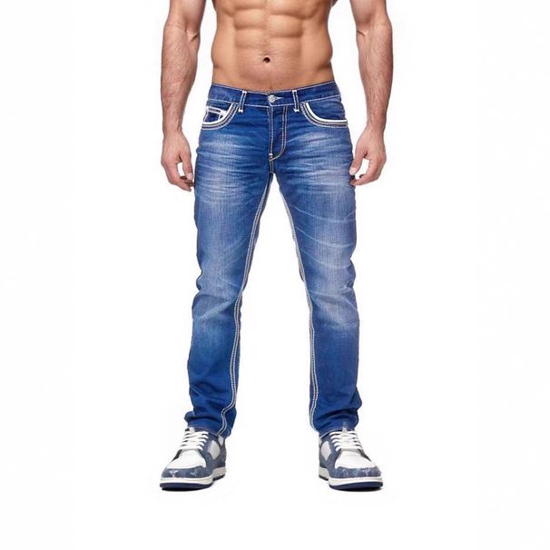 Pulse 2025 European And American Export High-Quality New Men's Double-Line Casual Denim Classic Three-Color Jeans_mkmklike.com