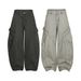 Men's Clothing European And American High Street Men's Jeans Men's Splicing Multi Pocket Workwear Scimitar Pants Loose New Wide Leg Trousers_mkmklike.com