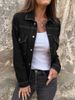 Women's Classic Denim Jacket – Timeless Washed, Slim Fit, Versatile For Casual & Smart Wear_mkmklike.com