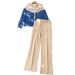 Women's Clothing Letter Hooded Jacket Wide Leg Pants Two Piece Fashion Set_mkmklike.com