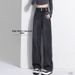 High Waisted Straight Leg High Quality Women's Jeans Slim Fit Sophisticated Wide Leg Loose Fit Drape for Spring Autumn_mkmklike.com