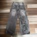 American Retro Old Washed Hip Hop Loose Wide Leg Jeans Trendy Cool Jeans_mkmklike.com
