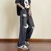 Ripped Jeans Men's Summer American Retro Trendy Brand Straight Wide-leg Pants High Street Ruffian Handsome Casual Trousers_mkmklike.com