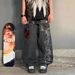 Streetwear Wide Leg Jeans Men Y2K Harajuku Baggy Jeans Embroidery Pattern Hip Hop Vintage Denim Pants Straight Casual Trousers_mkmklike.com