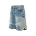 Men's Clothing Five Pointed Star Splicing Denim Shorts American High Street Loose Straight Men's And Women's Shorts Trend_mkmklike.com