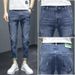 Summer Fashion Brand Casual Jeans Spring And Autumn Feet New Slim Fit Thin Nine Point Elastic Pants For Men_mkmklike.com