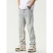 Nordmann Patchwork Vintage Jeans Men Autumn Winter Trendy Straight Loose Slimming Long European American Style High Street Casual_mkmklike.com