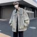 Men's Street Style Vintage Denim Spring And Autumn Loose Fashion Brand Trendy Ripped Jacket, Men's Top_mkmklike.com