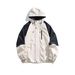 Workwear Men's Outerwear Trendy Brand Autumn New Loose Casual Color-Block Hooded Windbreaker Jacket For Men_mkmklike.com