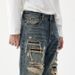 Men's Clothing Random Needlework Denim Fashion Brand American Retro Ripped Patch Jeans Men's Street Style Handsome Straight Trousers Men_mkmklike.com