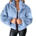 Women's Clothing autumn and winter rabbit fur zipper cardigan plush warm jacket_mkmklike.com