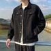 Black Denim Japanese Style Cool Outerwear Solid Color Spring Trendy Versatile Jacket Student Top New Men_mkmklike.com
