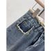 Women's Clothing High Waist Slit Denim Skirt Summer A Line Skirt Hip Skirt Petite Pear Shaped Long Skirt_mkmklike.com