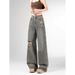 Small Retro Nostalgic Ripped Straight Jeans Women's Autumn And Winter Design Sense Versatile Loose High-waisted Wide-leg Pants_mkmklike.com