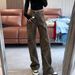 Autumn Winter Wasteland Style Leopard Print Jeans For Women High Waist Leg-Lengthening Elegant Wide-Leg Straight Casual_mkmklike.com
