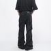 Nordmann American Style Vibe High Street Retro Wahed Wrinkled Jean For Men, Niche Decontructed Deign Straight-Leg Flared_mkmklike.com