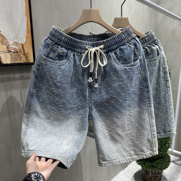 Men's Clothing Luxury Men's Summer Thin Denim Shorts Straight Leg Casual Washed Five Point Pants Loose Versatile Fashionable_mkmklike.com