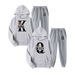 2024 New Men's Sweater KING QUEEN Loose Casual Hooded Printed Couple Set_mkmklike.com