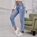 Denim Ripped Jeans For Women Casual Fashion Ripped Jeans For Women_mkmklike.com