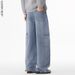 Men's Oversized Straight-Leg Jeans – Vintage Washed Denim Pants With Multi-Pocket & Streetwear Design_mkmklike.com
