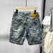 Men's Retro Jacquard Denim Shorts Trendy New Summer Style Cool And Stylish Versatile Shorts_mkmklike.com