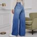 Vintage Washed Blue Jeans For Women – High Street Straight Leg Denim Pants (Blue, M-XL)_mkmklike.com