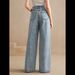 Women's Fashion Casual Embroidered Wide Leg Stretch Jeans Label Printed Simple Versatile European American Style_mkmklike.com