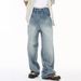 Men's Clothing New Arrivals Multi Layered Scimitar Style Loose Denim Pants Men's Fashion_mkmklike.com