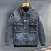 High-end Cat Paw Fashion Denim Jacket Men's Ruffian Handsome High Street Retro Jacket Tide_mkmklike.com