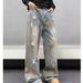 2025 Spring And Summer New Japanese Straight-leg Jeans Men's Trend High Street Loose Wide-leg Casual Versatile Long Pants_mkmklike.com