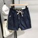 Men's Clothing Men's Stylish Casual Denim Shorts Trendy Summer Style Drawstring Mid-Length Retro Five Point Pants With Pocket Details_mkmklike.com