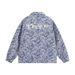 Knitted Denim Jacket, Men's Lapel, Cool And Loose Casual, Embroidered Letter Workwear Jacket_mkmklike.com
