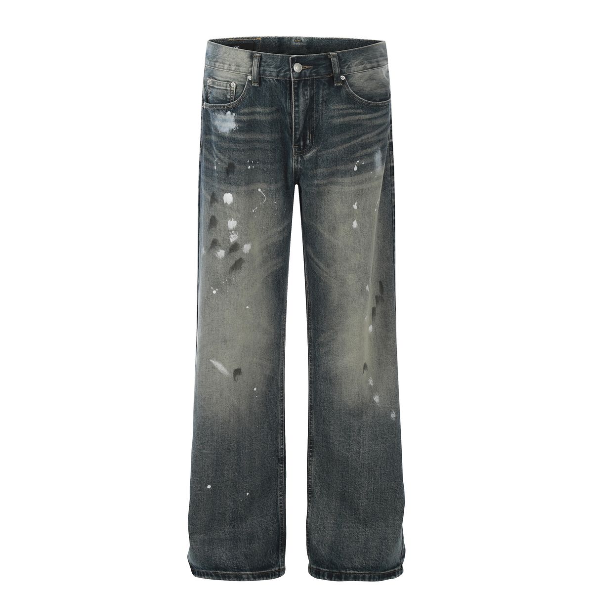 Men's Clothing Retro 2025 Hand Washed Dyed Trendy High End Design Men's Loose Straight Jeans_mkmklike.com