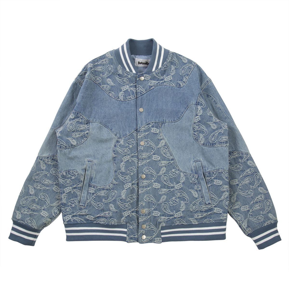 Men's Clothing Retro Hip-Hop Paisley Print Denim Jacket – Oversized Unisex Streetwear Coat_mkmklike.com
