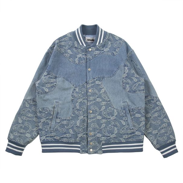 Men's Clothing Retro Hip-Hop Paisley Print Denim Jacket – Oversized Unisex Streetwear Coat_mkmklike.com