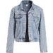 Women's Embroidered Rhinestone Denim Jacket – Slim Fit Bling Coat, Trendy Fall Fashion, Comfortable Stretch Cotton, Plus Size Available (S-5XL)_mkmklike.com