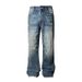 Men's Clothing Washed Vintage Washed Denim Jeans For Men - Relaxed Straight Leg, Wide Fit, Comfortable & Stylish (Black, Blue) - Sizes S-3XL_mkmklike.com