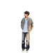 American Washed Gray Stand Up Collar Denim Jacket For Men In Spring And Autumn_mkmklike.com