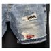 Men's Loose Fit Denim Shorts Straight-Leg Lightweight Summer Korean Style Streetwear Hip Hop Casual Mid-Length Jeans_mkmklike.com